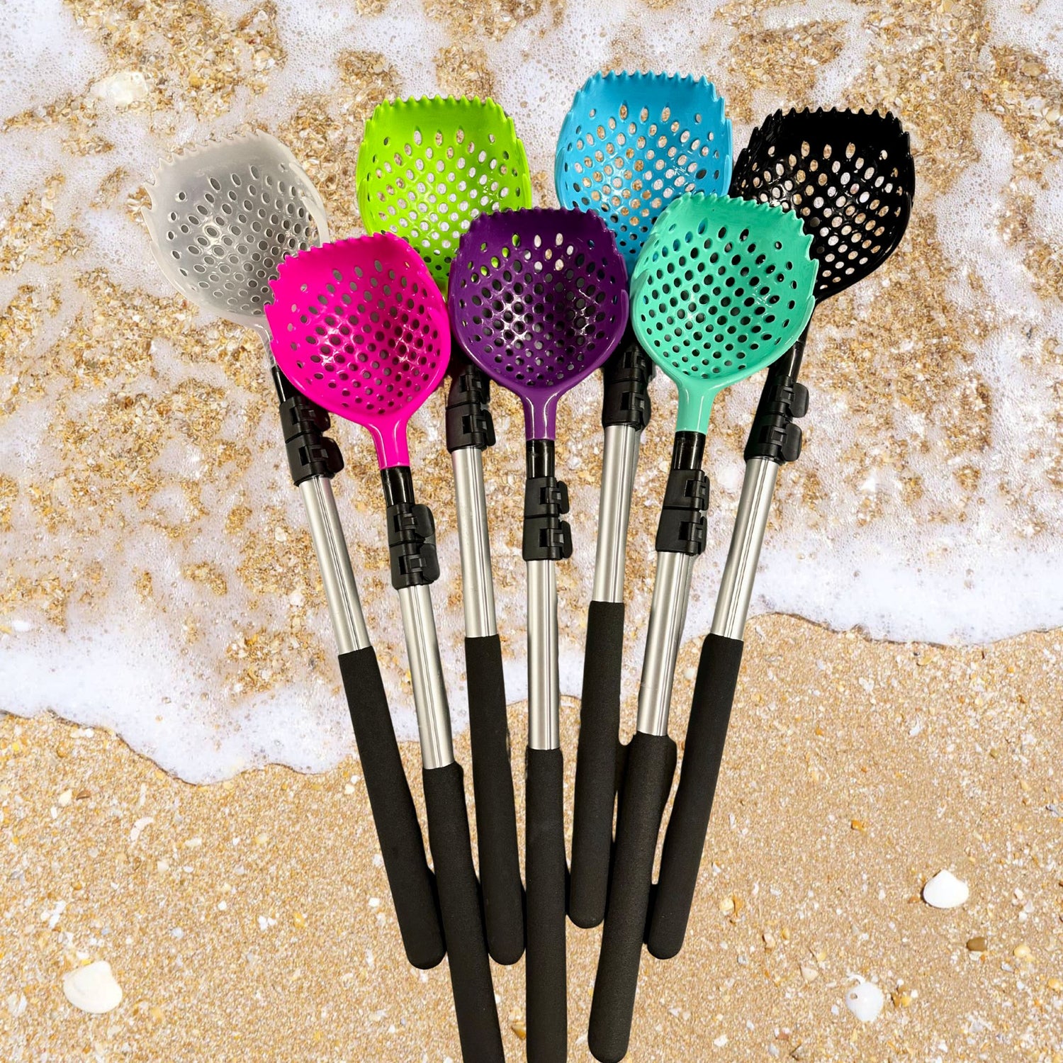 geo scoop for rocks, shells, shark teeth in 7 colors