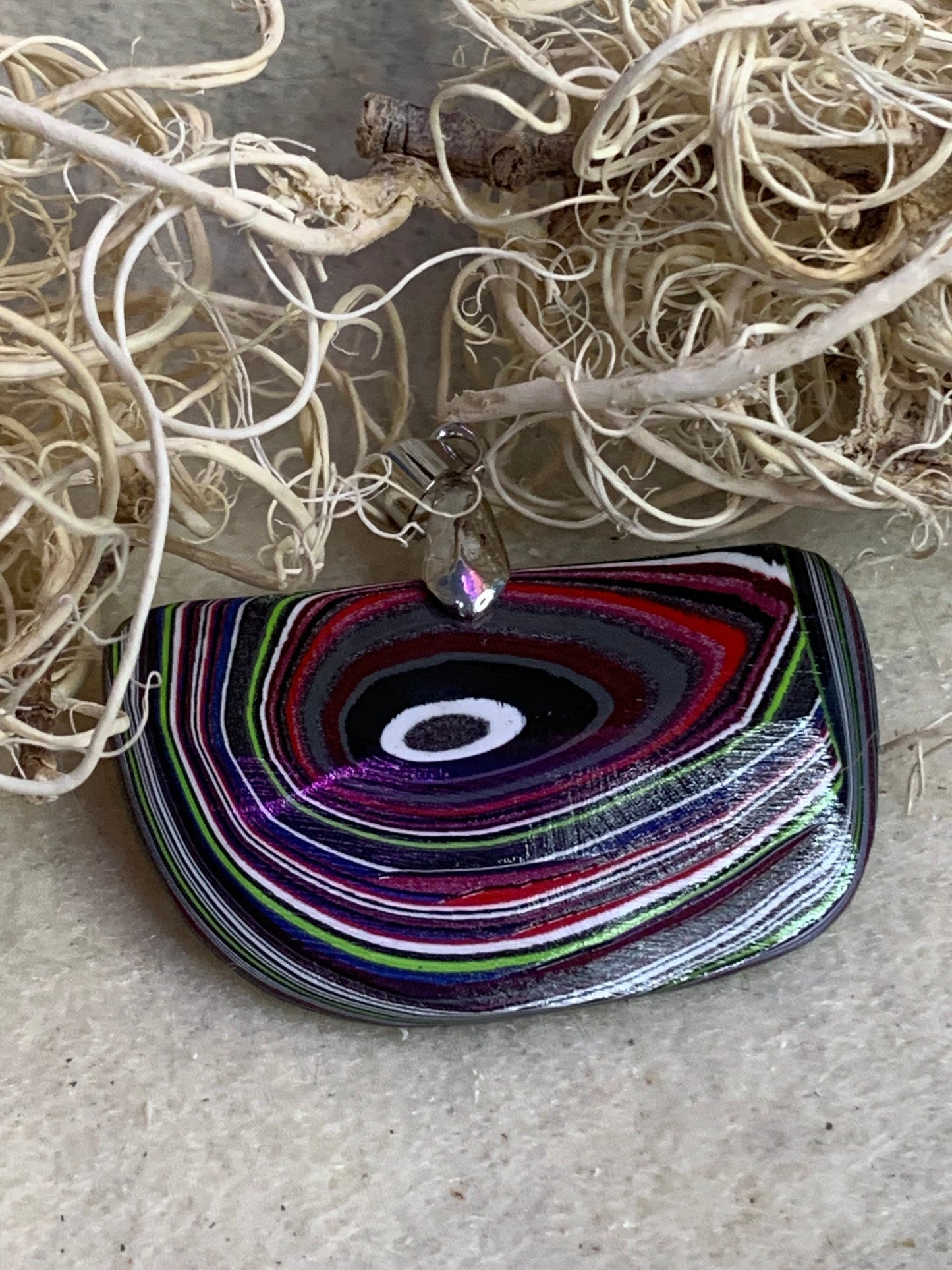 Toledo Jeep Wrangler Fordite reversible pendant