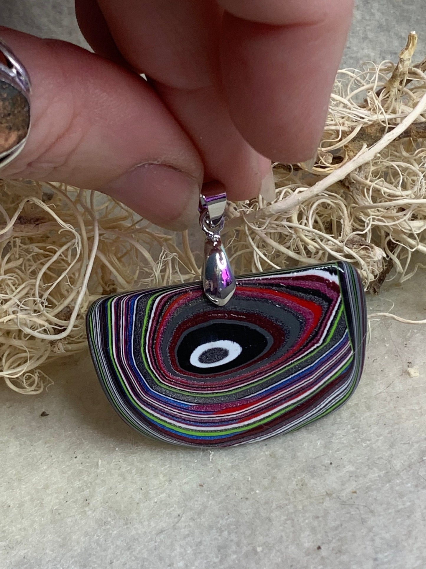 Toledo Jeep Wrangler Fordite reversible pendant