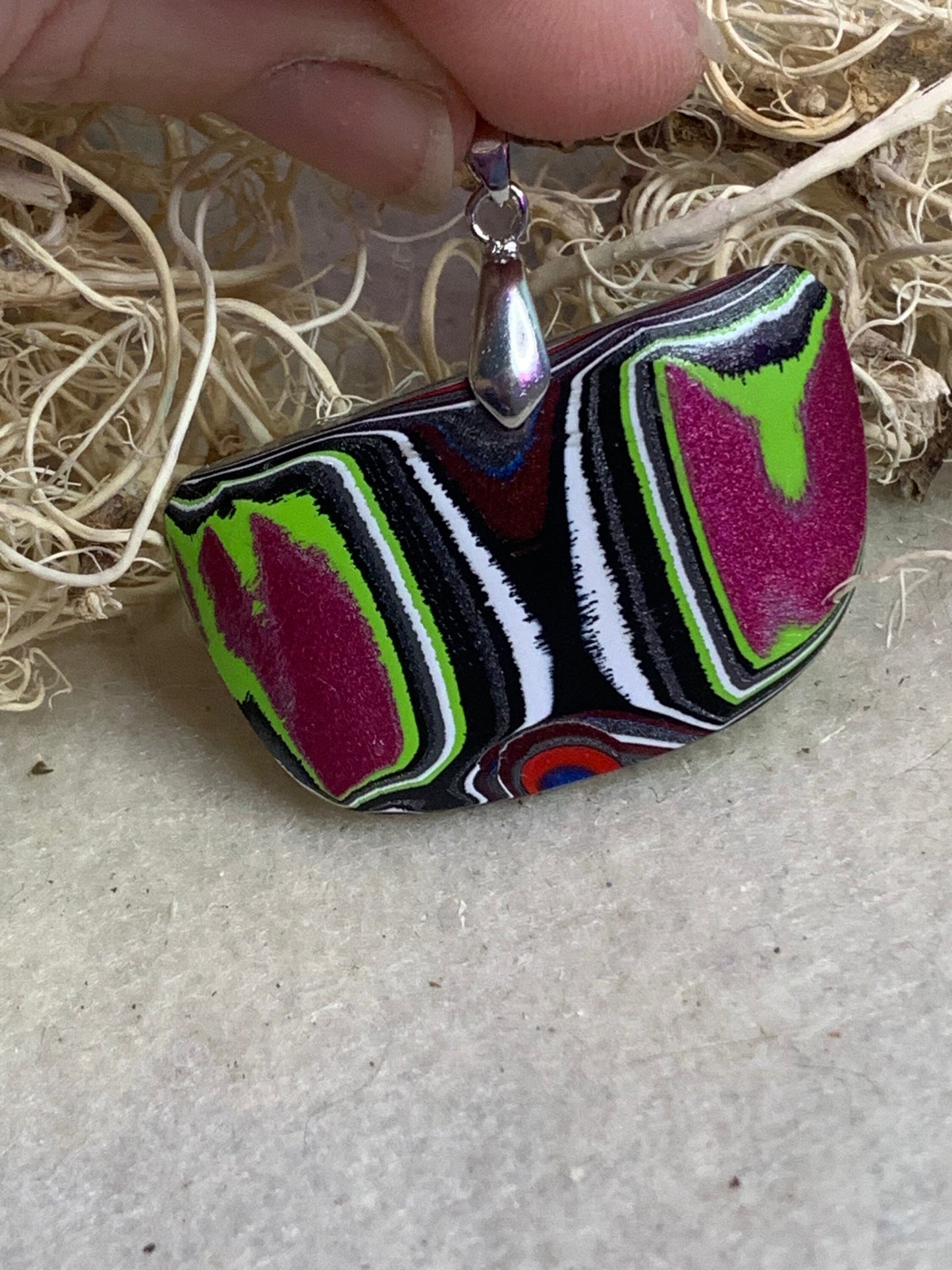 Toledo Jeep Wrangler Fordite reversible pendant