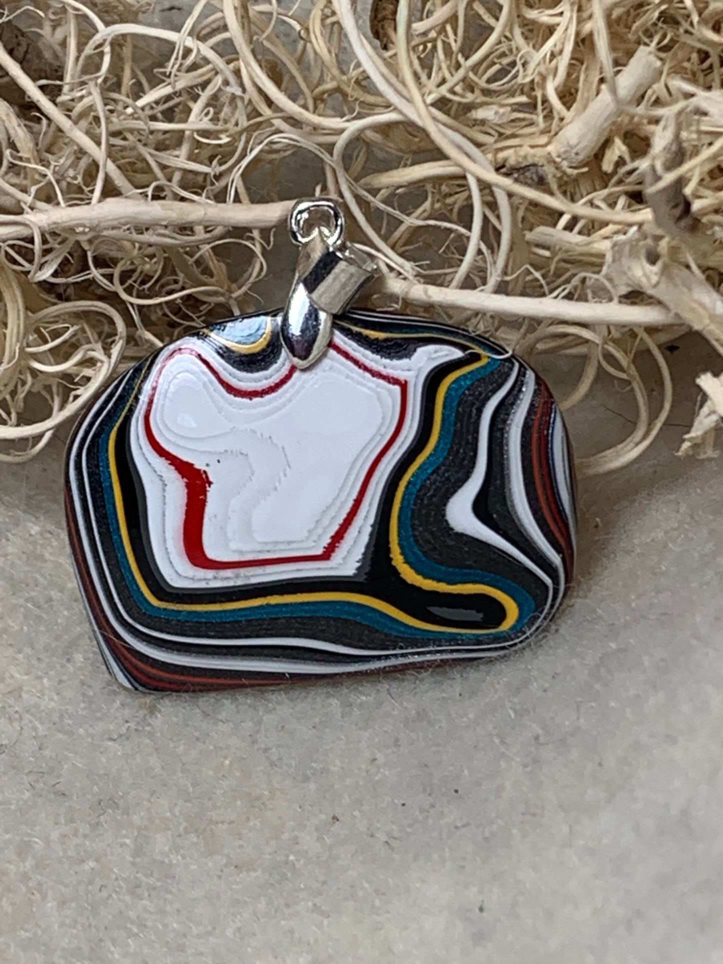 Toledo Jeep Wrangler Fordite reversible pendant