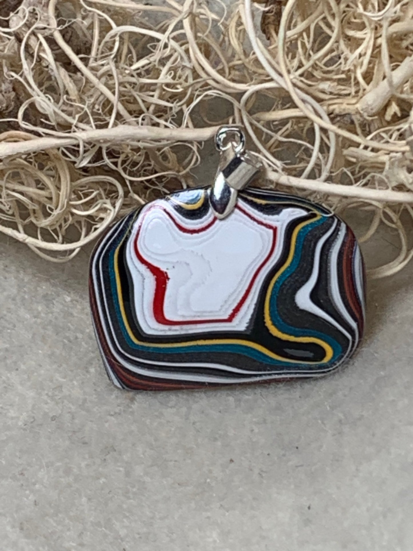 Toledo Jeep Wrangler Fordite reversible pendant