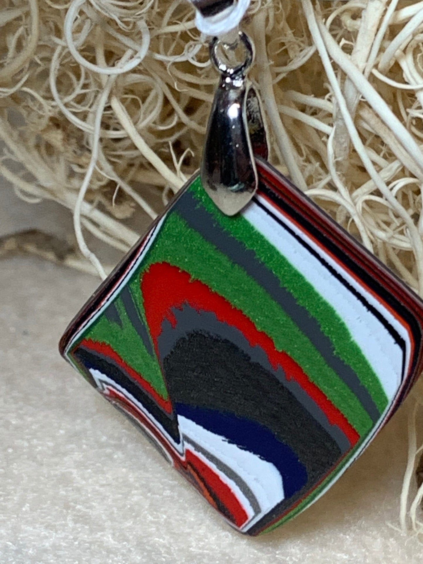 Toledo Jeep Wrangler Fordite reversible pendant