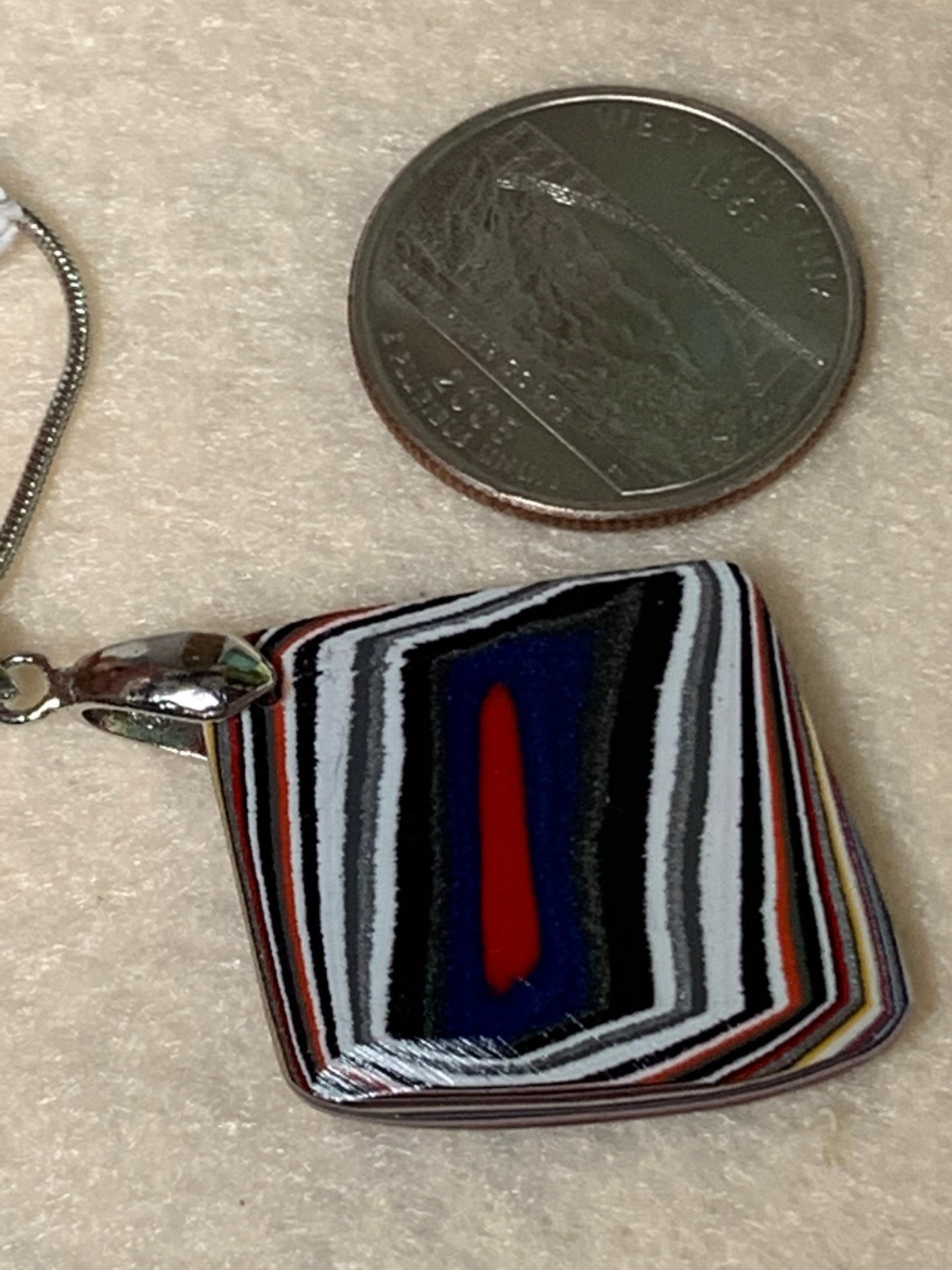 Toledo Jeep Wrangler Fordite reversible pendant