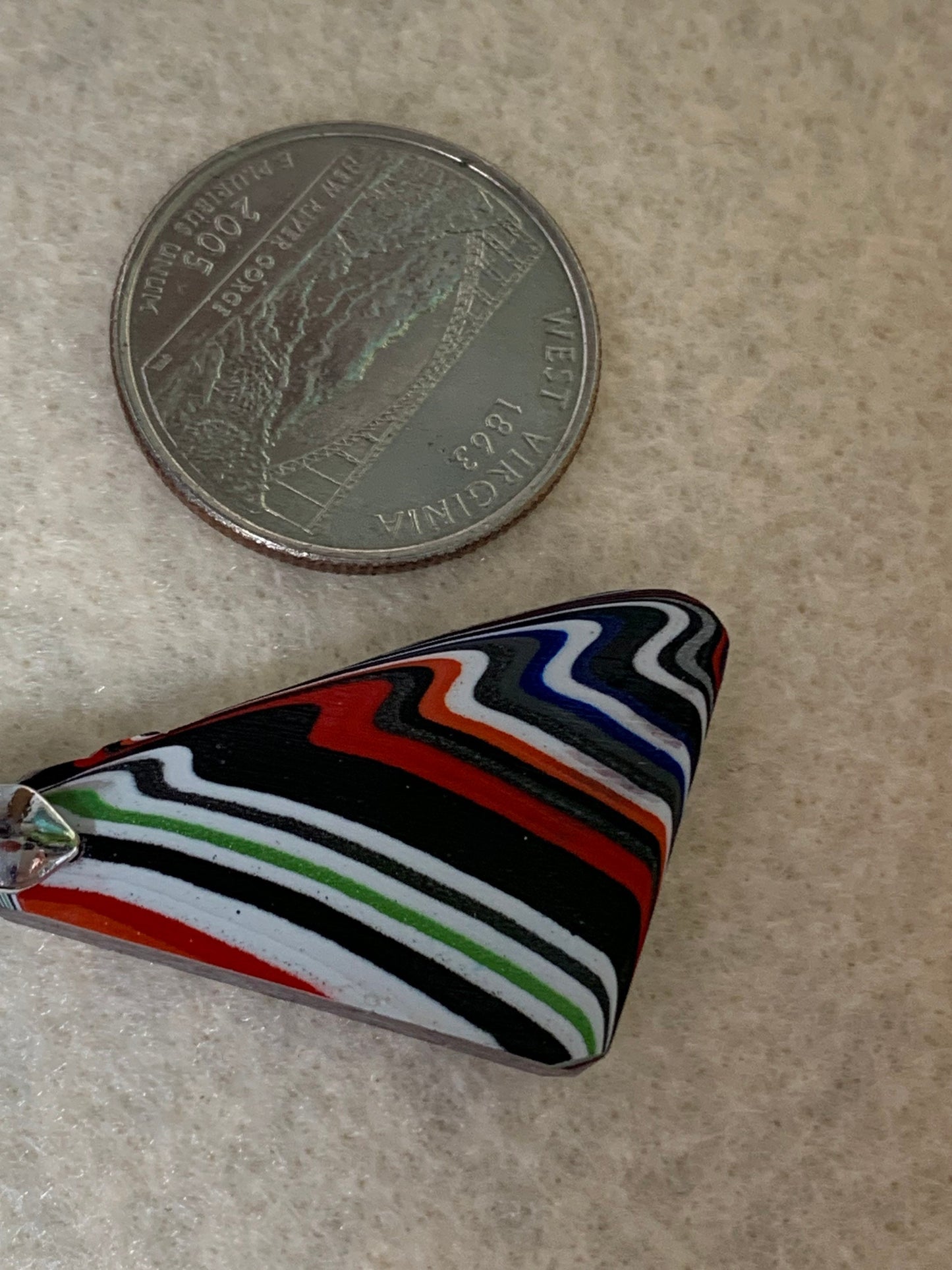 Toledo Jeep Wrangler Fordite reversible pendant